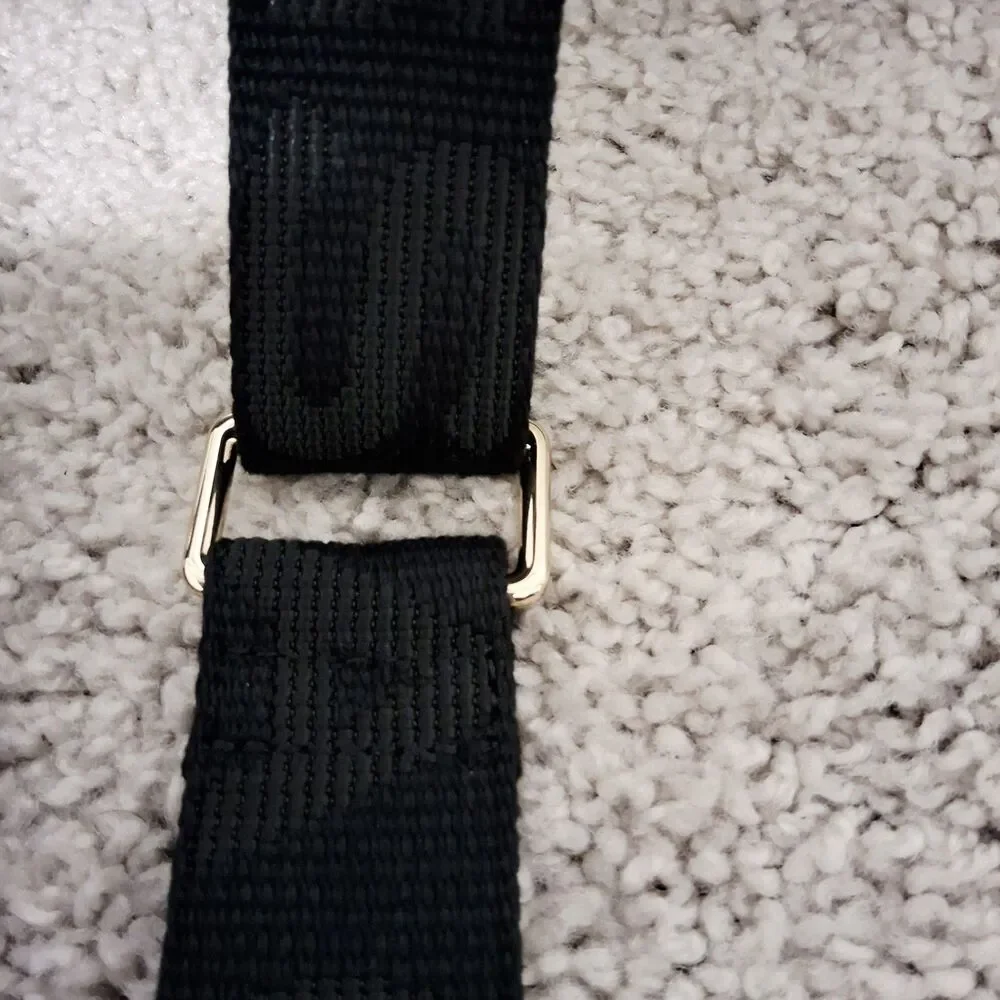 Marc Jacobs Logo Webbing Bag Strap Black with Gold-tone hardware New w/o Tag - Picture 8 of 16